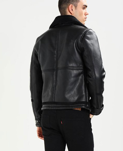 Men High Quality Custom Fur Faux Leather Jacket