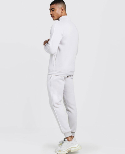 Men His Funnel Neck Tracksuit With Contrast Piping