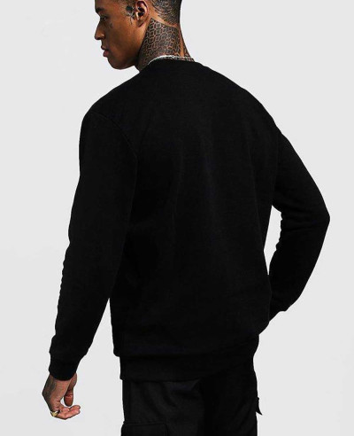 Men Latest Reflective Panel Detail Loose Fit Sweatshirt