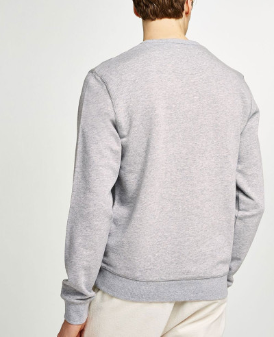 Men Plain Blank Grey Sweatshirt