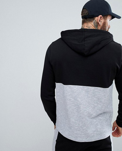 Men Pullover Gym Hoodie With Nep Panel