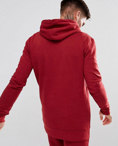 Men Pullover Stylish Hoodie In Red