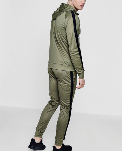 Men-Stylish-Skinny-Contrast-Panel-Hooded-Tracksuit