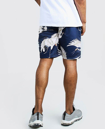 Mid Length With Printed Jersey Short