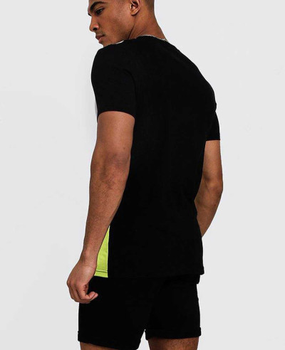 New Color Block Muscle Fit Tee With Style