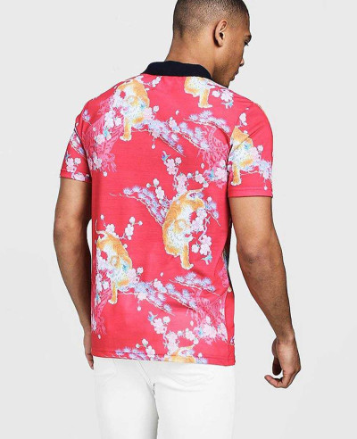 New-Custom-Sublimation-Short-Sleeve-Oriental-Print-Polo-Shirt