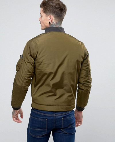 New Fashion Satin Varsity Bomber Jacket