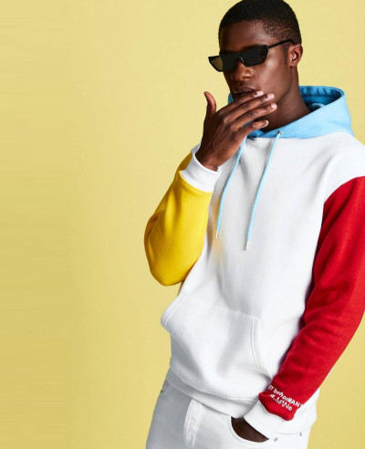 New-Fashionable-Colour-Block-Rainbow-Print-Pullover-Hoodie