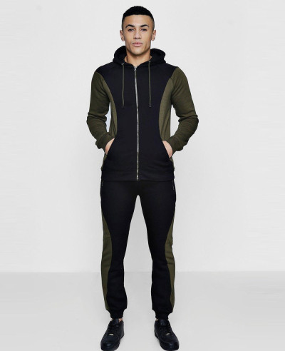 New-Fashionable-Colour-Block-Zipper-Hooded-Tracksuit