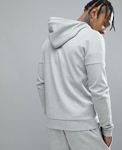 New Fashionable With High Quality Men Grey Hoodie