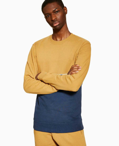 New-Latest-Longline-Paneled-Crew-Neck-Sweatshirt