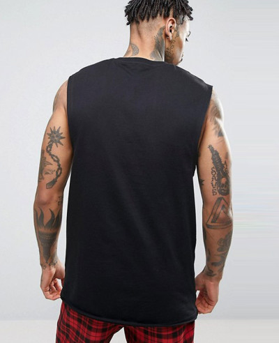 New-Longline-Sleeveless-With-Dropped-Armhole-Tank-Top