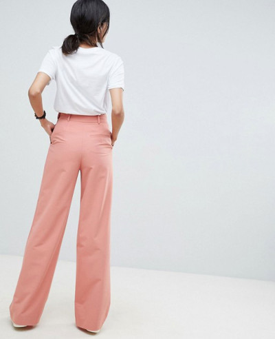 New Look Design Tall Wide Leg Trousers With Pleat Details