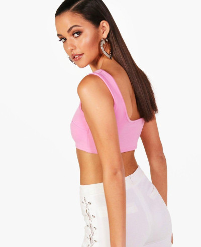 New Most Selling Pink Crop Top