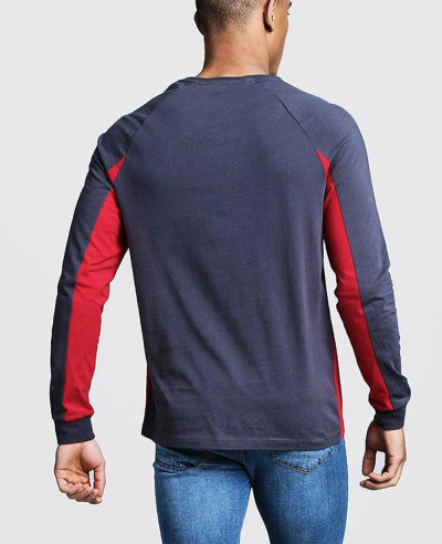 New Sport Men Long Sleeve Racer Tee With Mesh