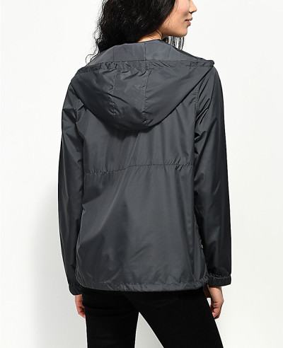 New Stylish Custom Black Windbreaker Jacket