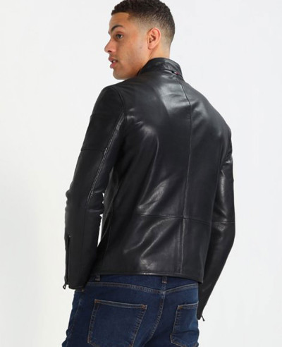 New Stylish Custom Men Biker Leather Jacket