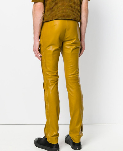 New-Stylish-Custom-Men-Slim-Fit-Leather-Trousers