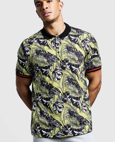 New-Stylish-Custom-Sublimation-Polo-T-Shirt-in-Palm-Print