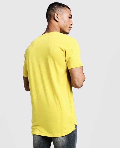 New-Stylish-Longline-Stepped-Curved-Hem-T-Shirt