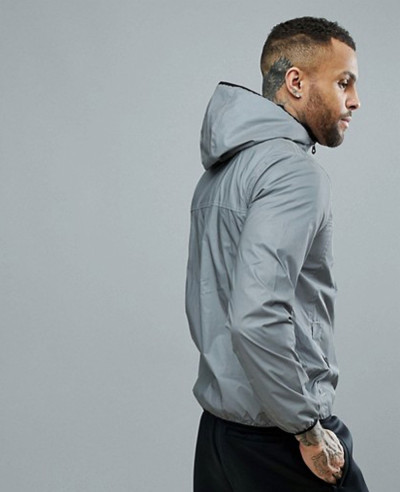 New Stylish Men Grey Custom Windbreaker Jacket