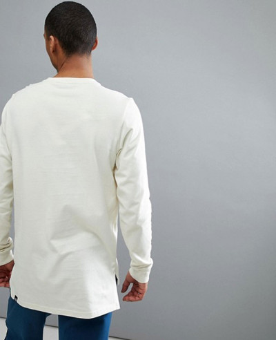 New-Stylish-Men-Long-Sleeve-Top-In-Off-White-T-Shirt