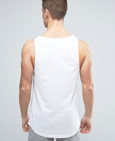 New Stylish Men Longline Vest With Curved Hem Tank Top