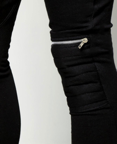 New Sweatpant Biker Knee Zipper Jogger