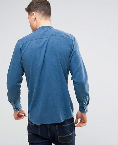 Originals-Shirt-in-Regular-Fit-Denim-With-Grandad-Collar