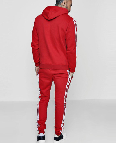 Over The Head Hooded Tracksuit With Side Tape