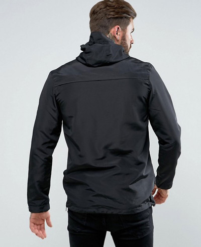 Overhead Windbreaker Jacket In Black