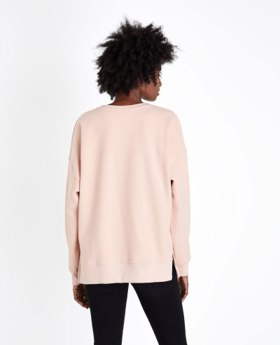 Pale Pink Brushed Slouchy Sweatshirt