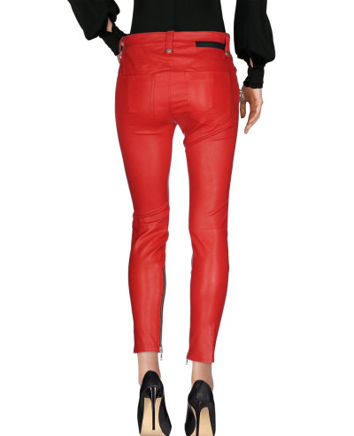 Pencil-Fit-Leather-Pant-With-Crossed-Zipper-Pouch-Pant