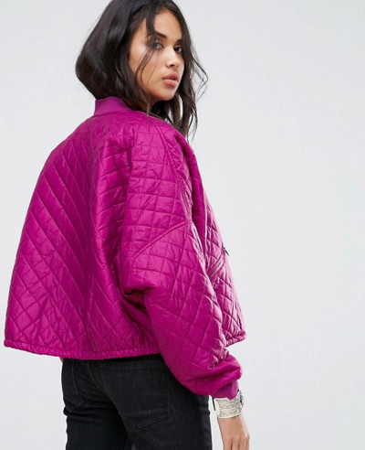 People Easy Quilted Bomber Jacket