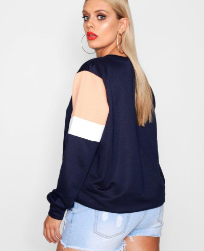 Plus-Isobel-Colour-Block-Sweat-Top-Sweatshirt