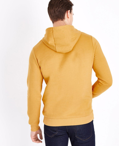 Pullover-Men-Mustard-Pocket-Front-Hoodie