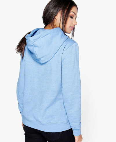 Pullover Overhead Blue Fleece Hoody