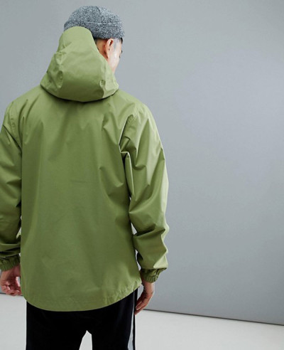 Quest Jacket Waterproof Hooded In Green Windbreaker Jacket