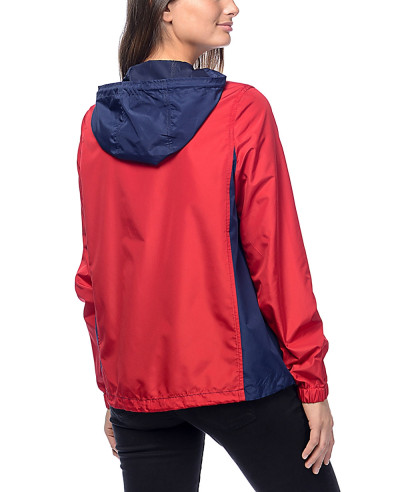 Red White & Navy Windbreaker Jacket Raglan Sleeves