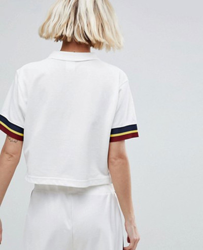 Retro Trimmed Polo Shirt In White