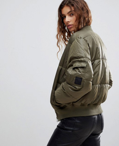 Risky Quilted Bomber Puffer Jacket