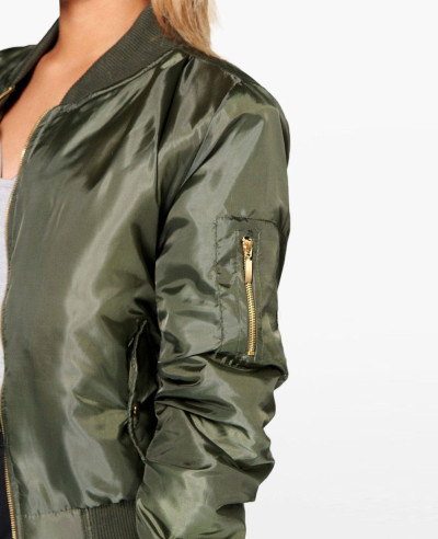 Satin Varsity Bomber Jacket