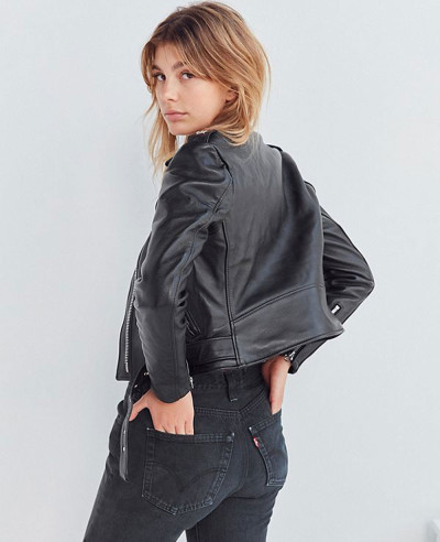 Schott-Perfecto-Cropped-Moto-Leather-Jacket