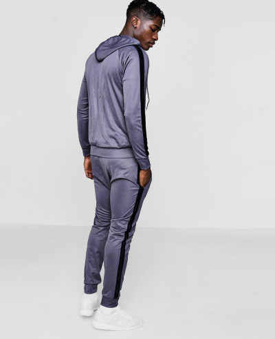 Skinny-Contrast-Panel-Hooded-Tracksuits