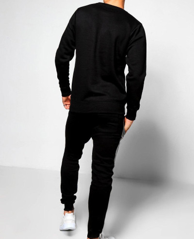 Skinny Fit Contrast Chest Panel Tracksuit