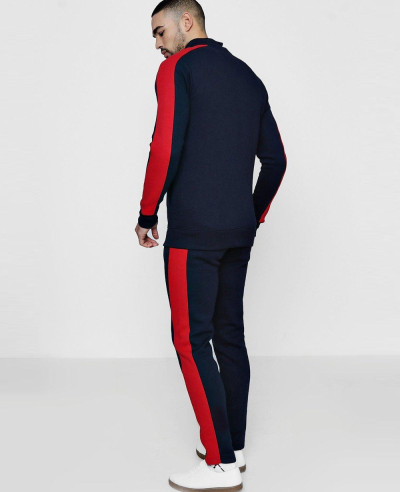 Skinny-Fit-Funnel-Neck-Tracksuit-With-Side-Panel