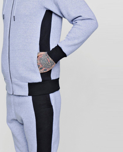 Skinny Fit Hooded Colour Block Tracksuit