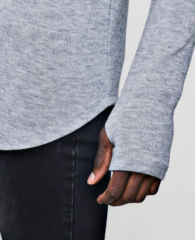 Soft Touch Longline Curved Hem Jumper