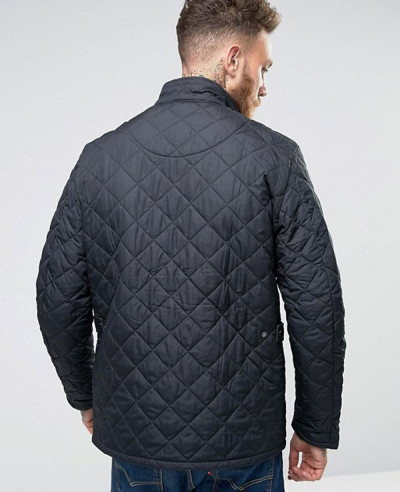 Sports Quilted Jacket in Navy