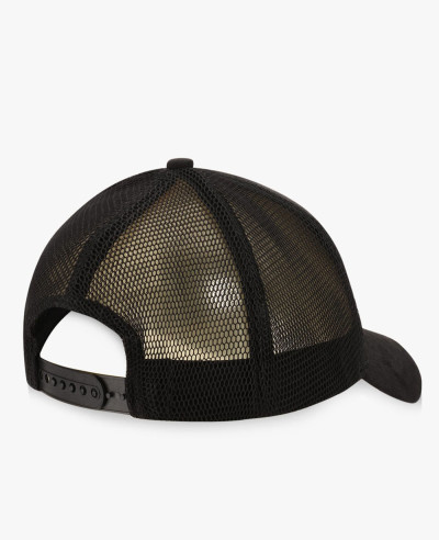 Suedette And Mesh Cap